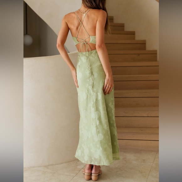 fortunate one cascalone maxi dress sage - Picture 3 of 5